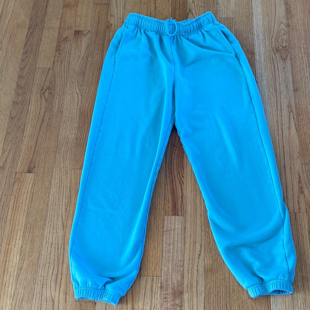 ALOE YOGA SWEATPANTS, ladies small, blue!